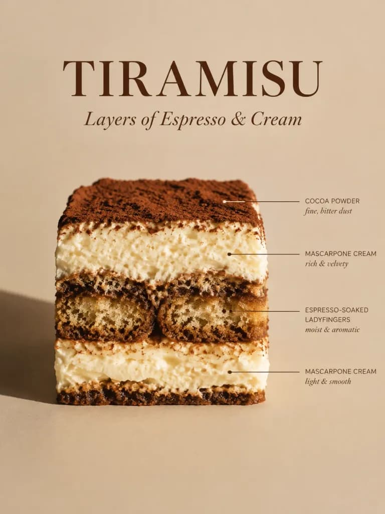 Architectural Tiramisu Cross-Section Infographic