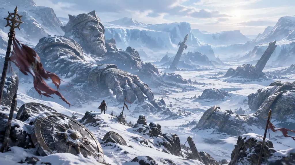 Frozen Valley of Fallen Stone Titans