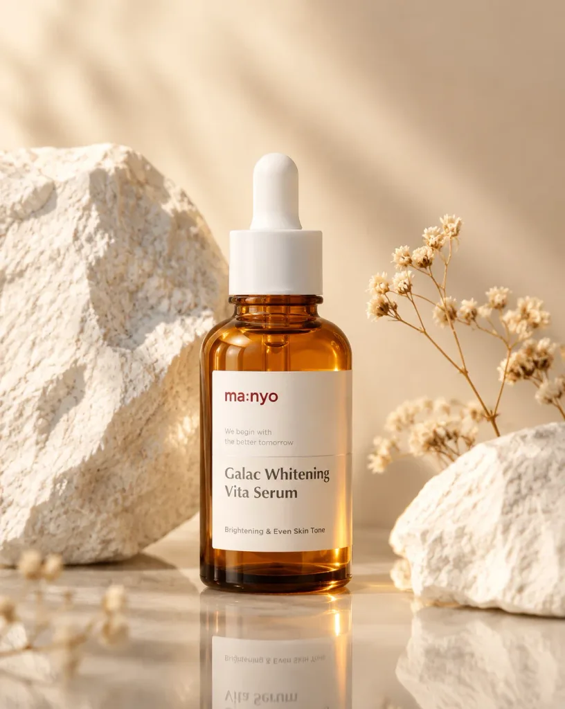 Minimalist Amber Serum Product Photography