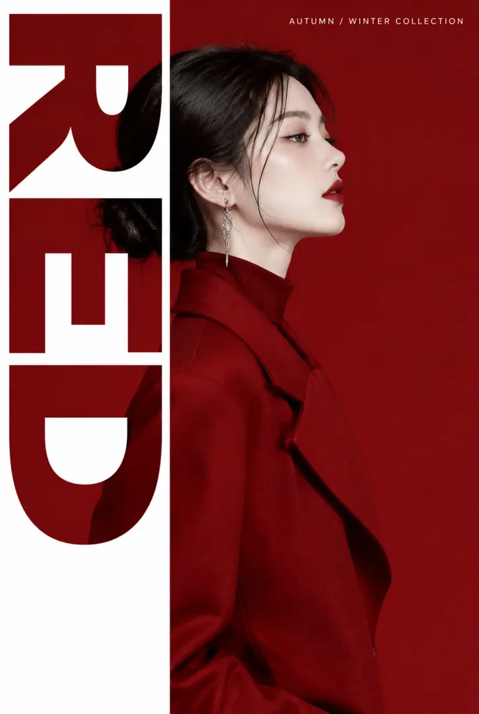 Editorial Typography Cutout Fashion Poster