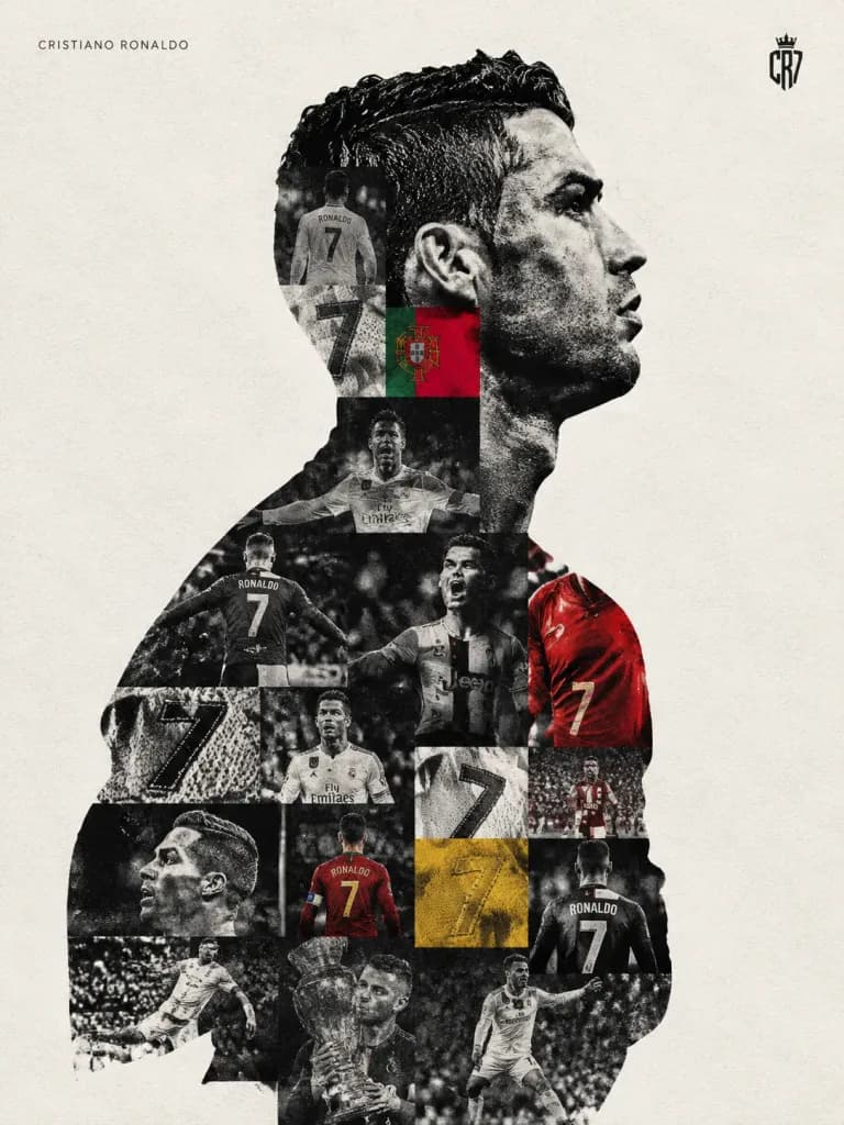 Textured Photo Mosaic Tribute Poster