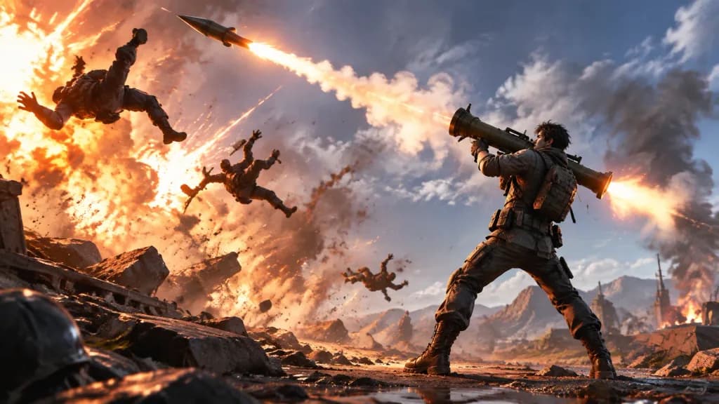 Dynamic Rocket Launcher Blast Scene