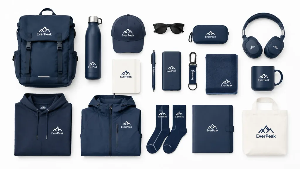 Branded Merchandise Capsule Collection Flat Lay