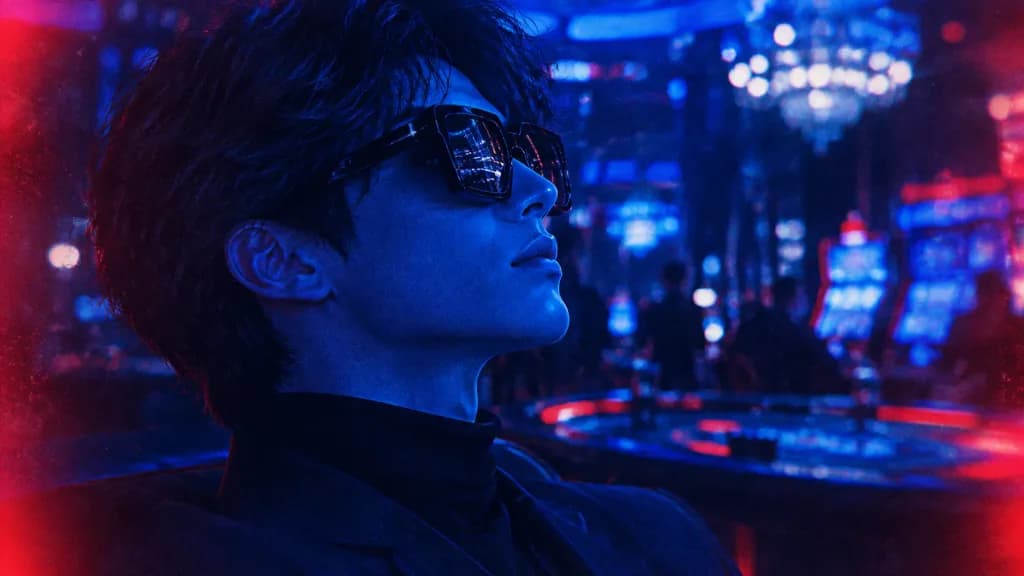 Retro Synthwave Monochromatic Blue Profile