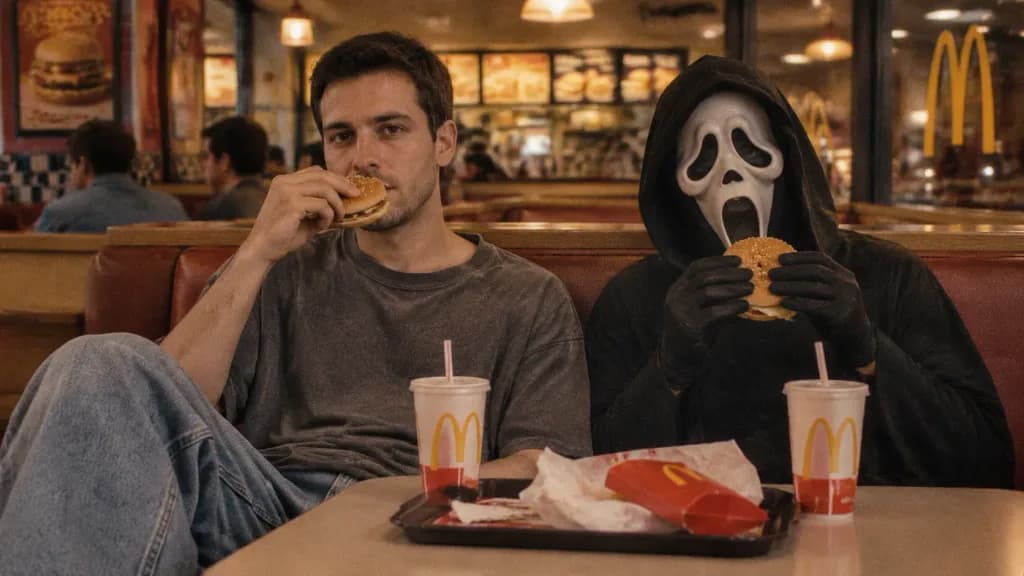 Eating Burgers with Ghostface in McDonald's