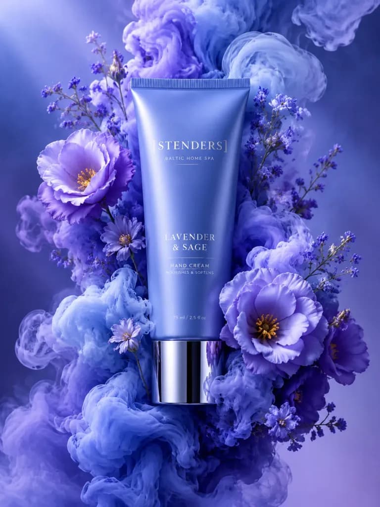 Luxury Cosmetic Tube in Floral Smoke