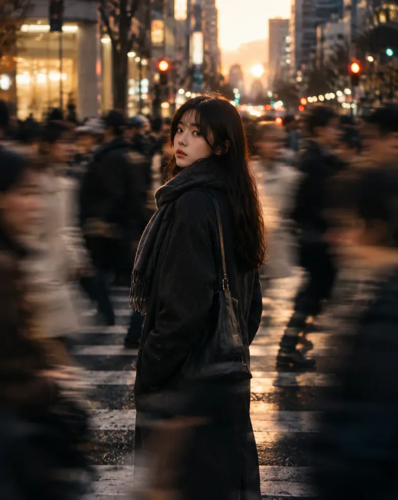 Cinematic Street Portrait in Motion Blur