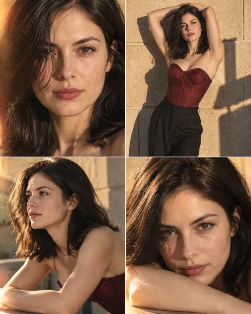 Golden Hour Film Editorial Grid