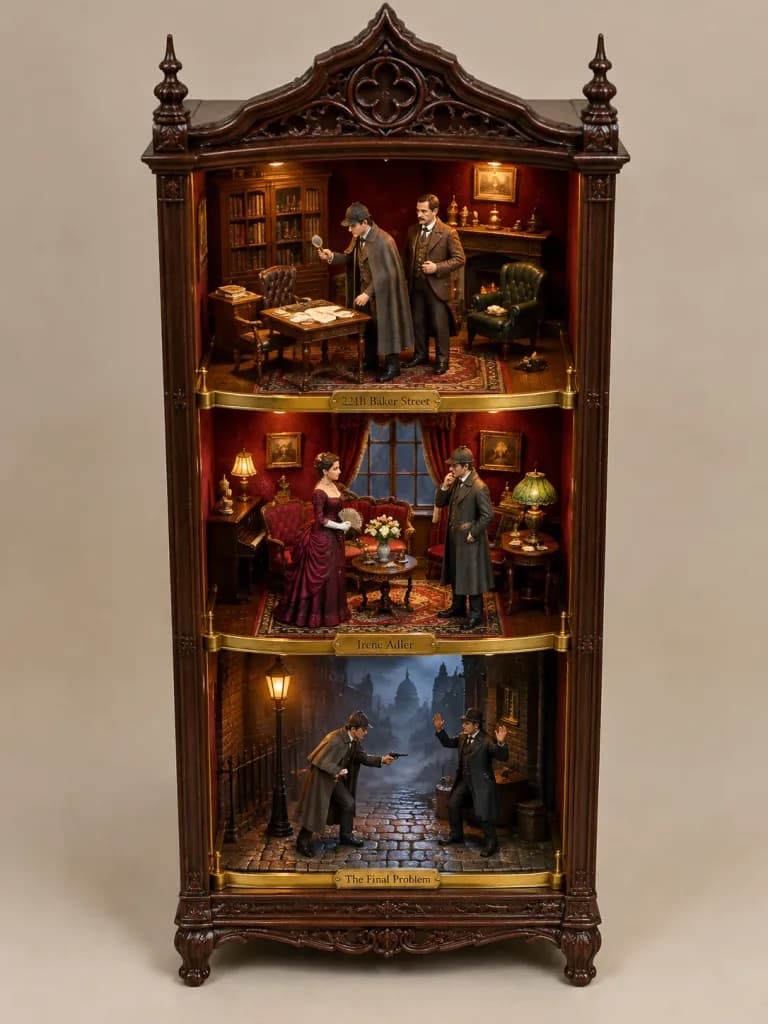 Three Tier Ornate Diorama Cupboard