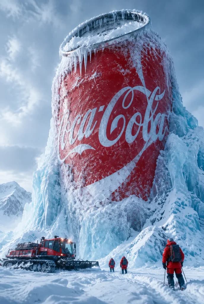 Colossal Soda Can in Arctic Glacier