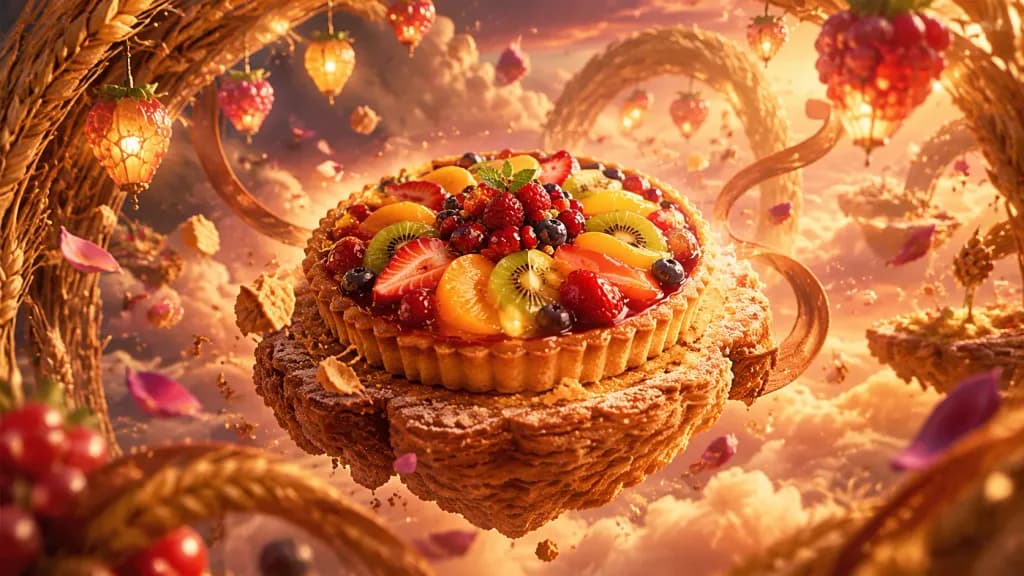 Floating Fruit Tart in Dream Orchard