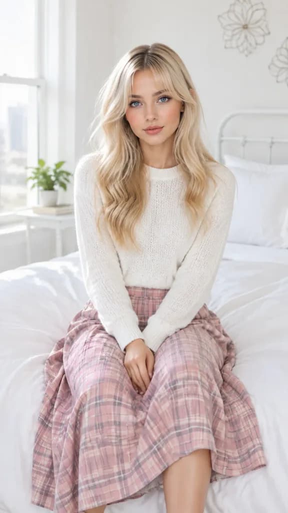 Editorial Bedroom Portrait of Sabrina Carpenter