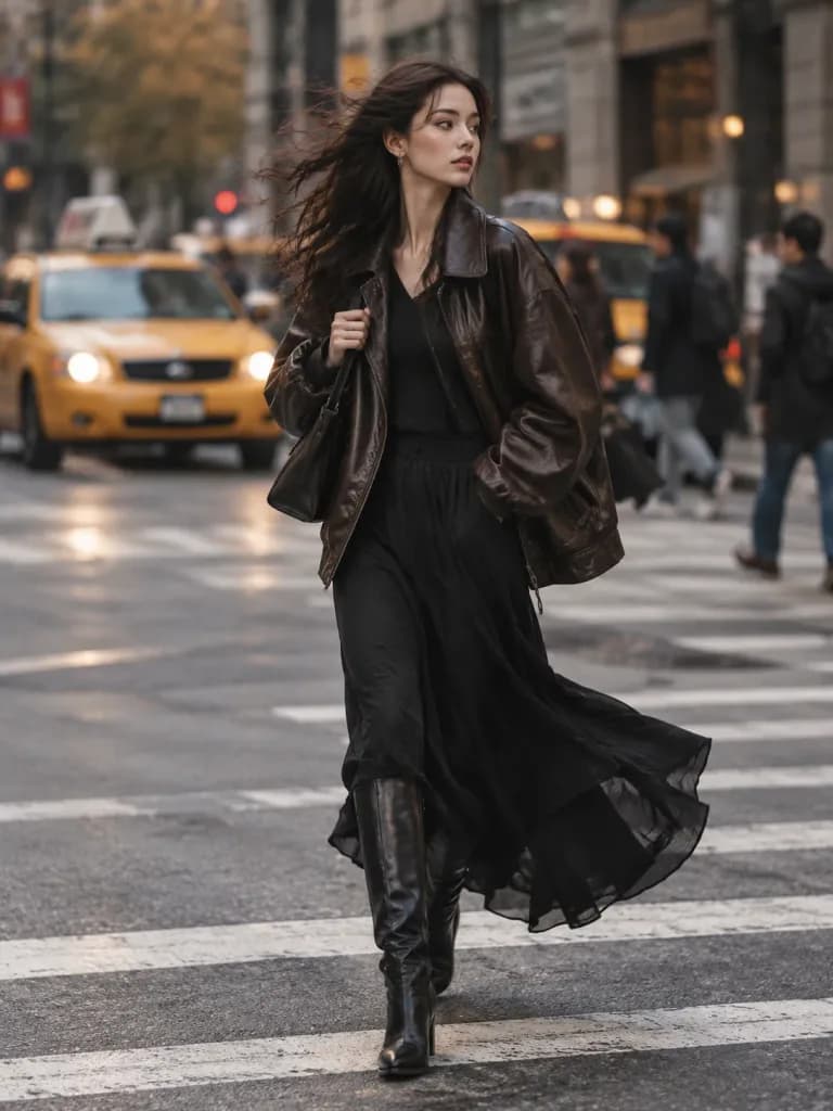 Autumn Street Fashion Editorial Portrait