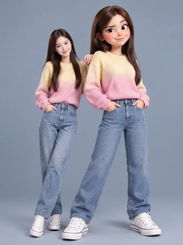 実在の人物と巨大3Dピクサーキャラクター