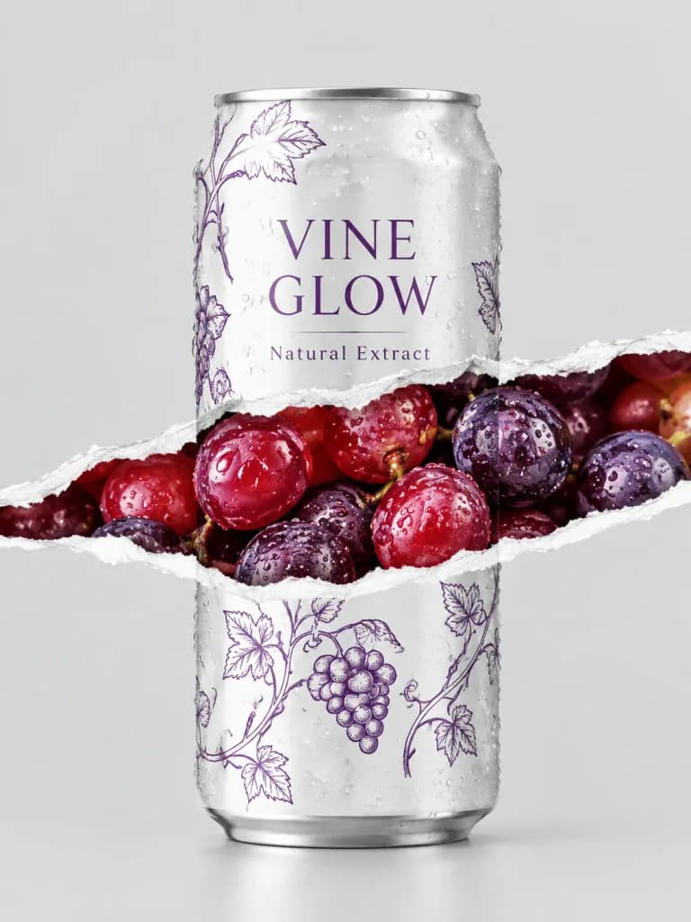 Torn Paper Beverage Can Mockup