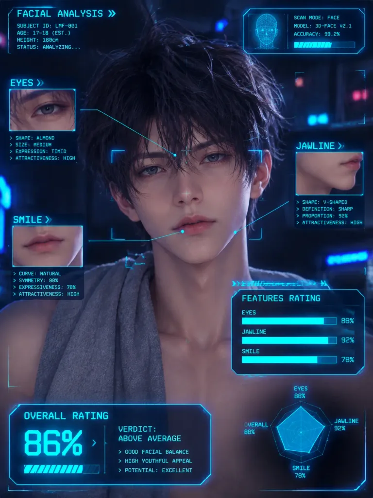 Sci-Fi Facial Rating Console Overlay