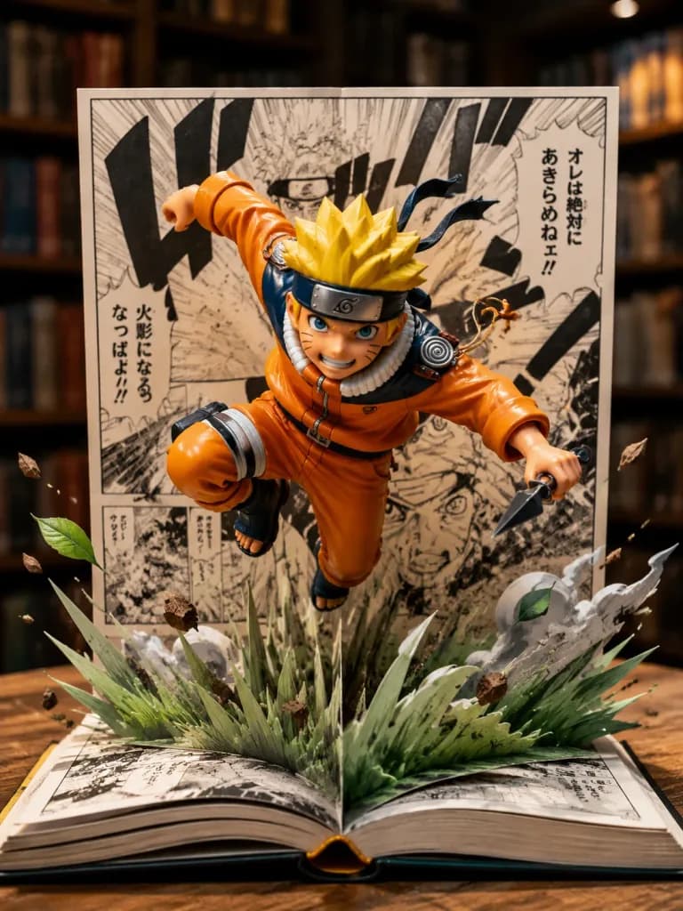 Anime Manga Pop-Up Book Figurine