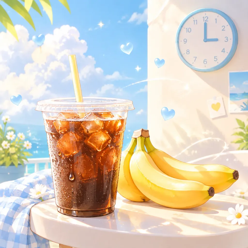 Lazy Summer Afternoon Iced Americano Illustration