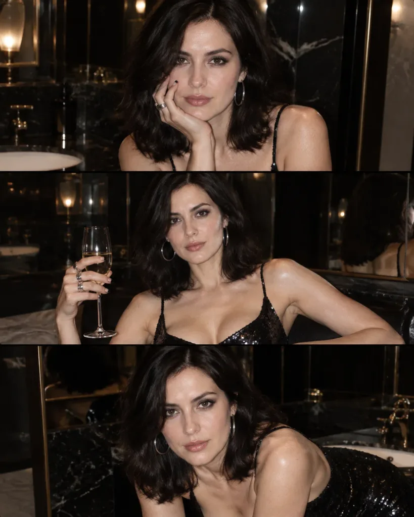 Glamour Nightlife Beauty Editorial Triptych