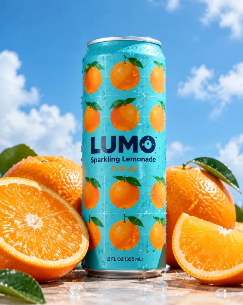 Chilled Citrus Soda Can Advertising Photo