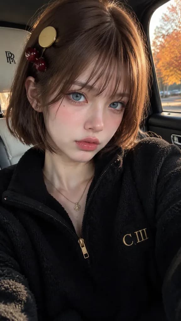 Candid Golden Hour Car Selfie