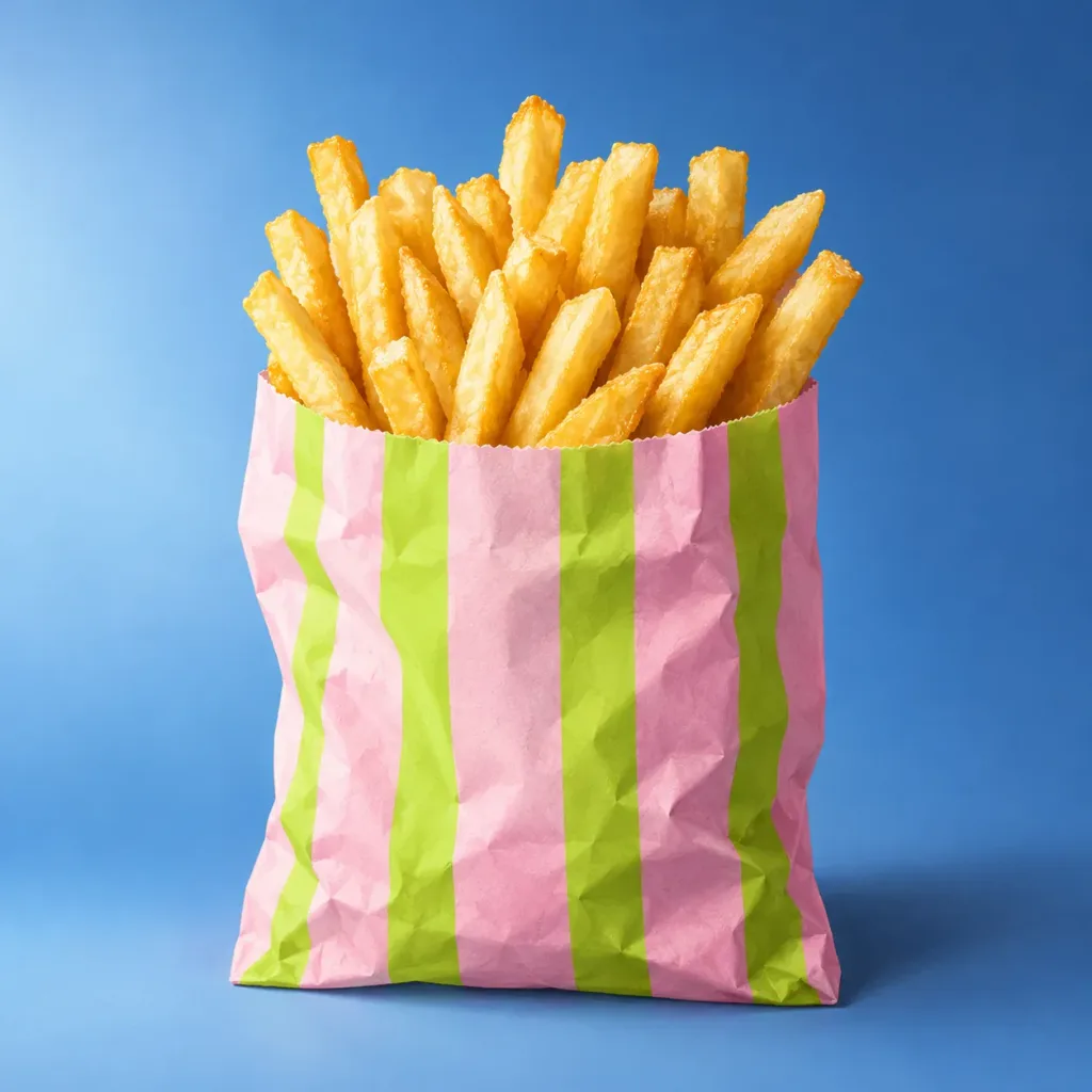 Hand-Painted French Fries Still Life