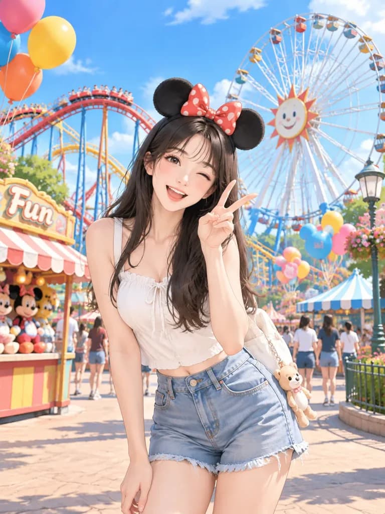 Character Visit to a Theme Park