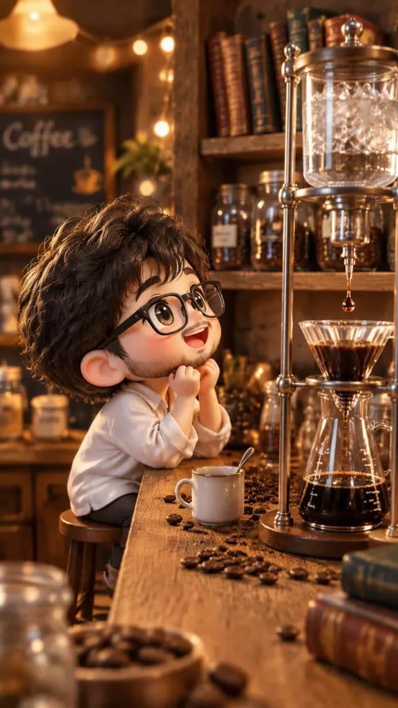 Miniature Vintage Café Cold Brew Diorama
