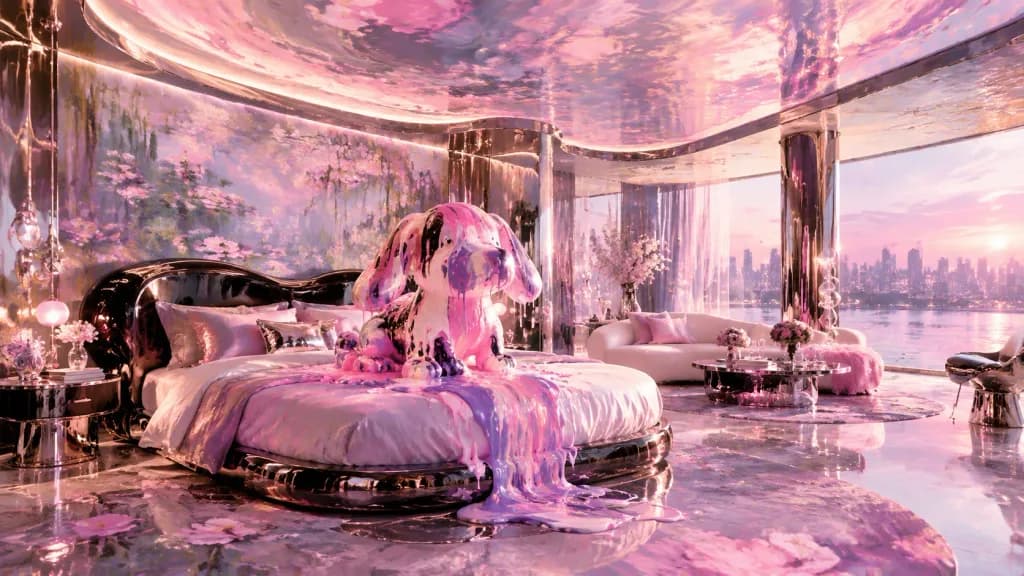 Psychedelic Y2K Maximalist Hotel Suite