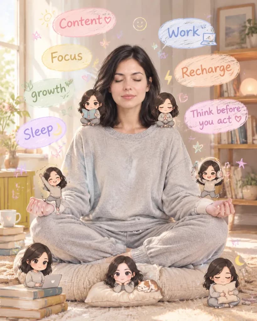 Cozy Meditation with Chibi Mind Doodles