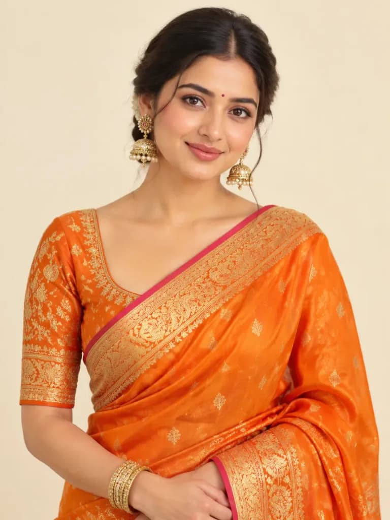 Studio Portrait in Traditional Indian Saree