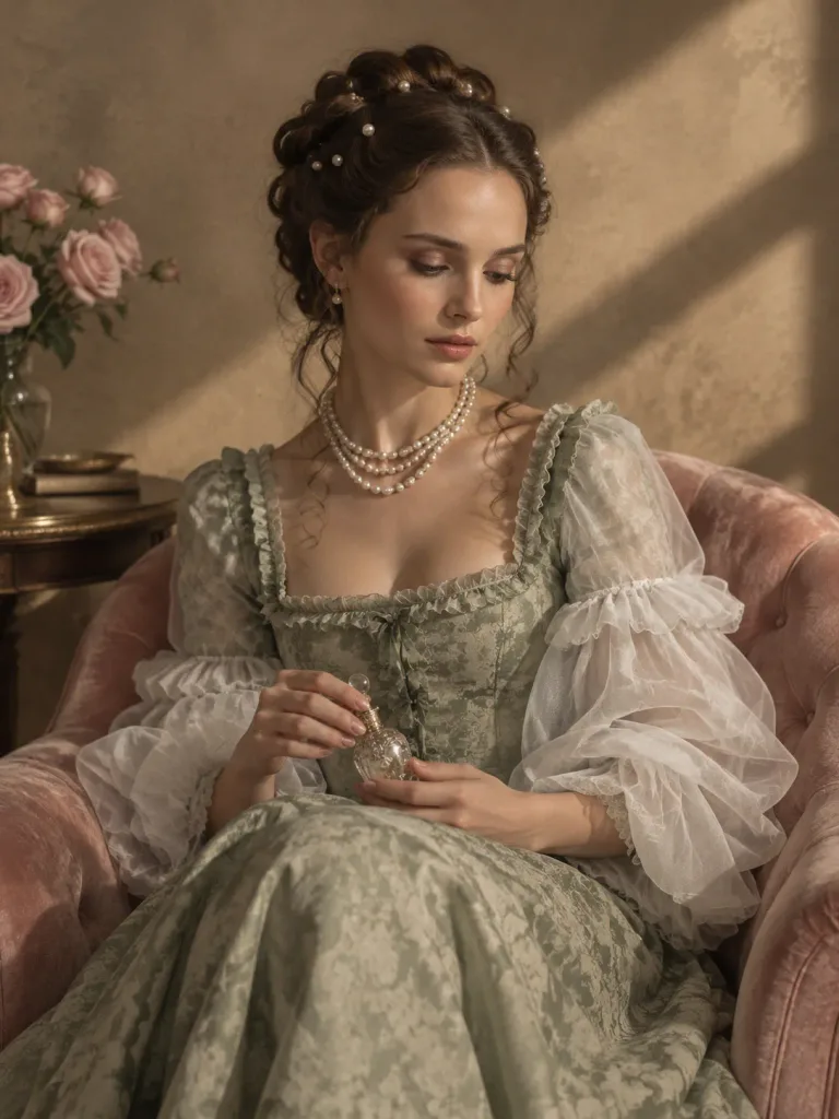Romantic Coquette Vintage Portrait