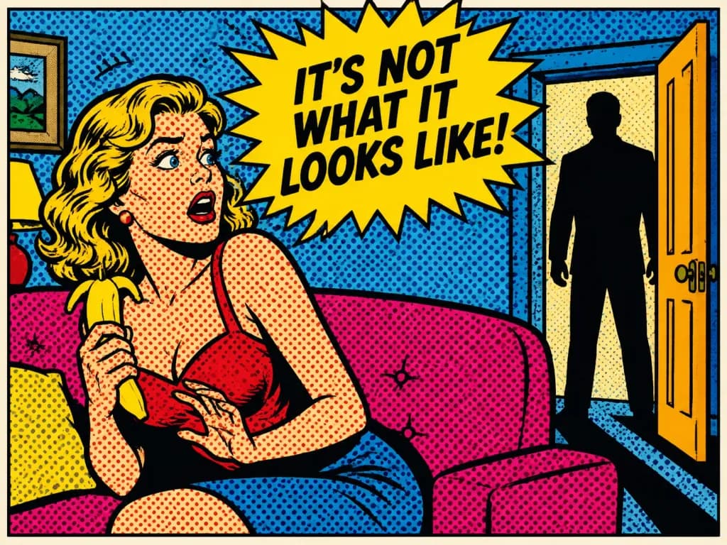 Pop Art Banana Comic Panel