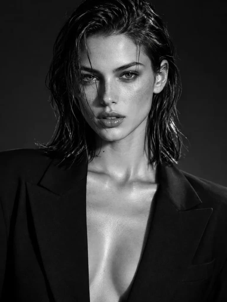 モノクロ・エディトリアル・ブレザーポートレート