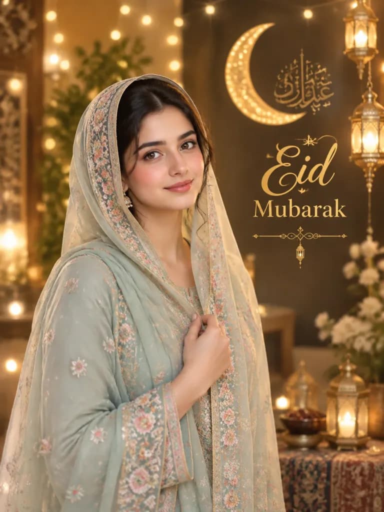 Festive Eid Mubarak Cinematic Portrait