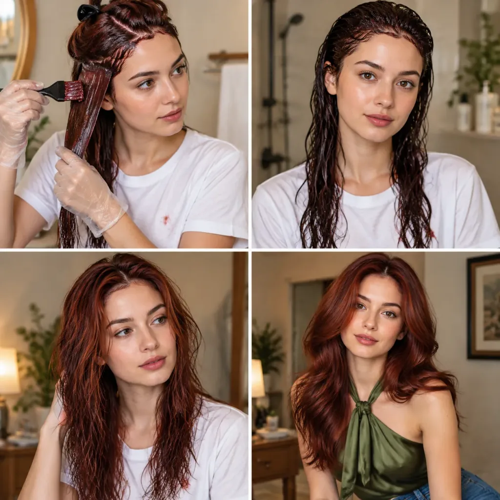 セルフヘアカラー工程グリッド