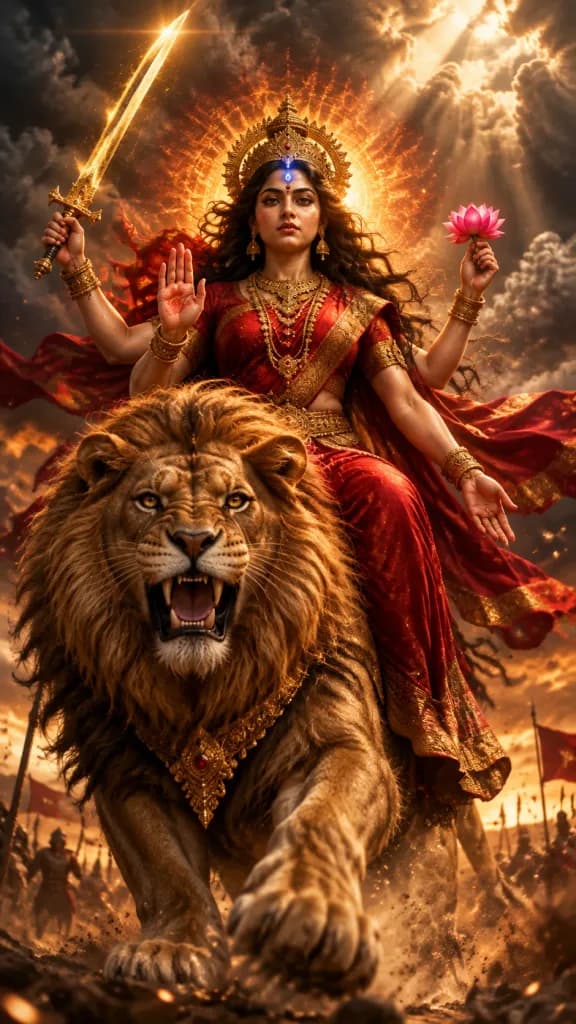 Goddess Katyayani on Lion