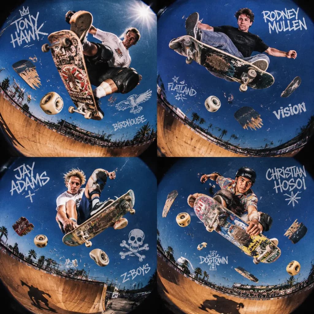 90s Skate Magazine Fisheye Grid