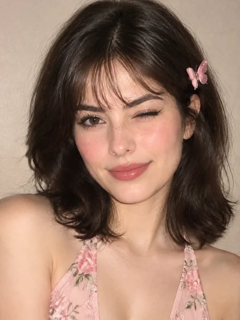 ソフトフラッシュ室内ウインクポートレート