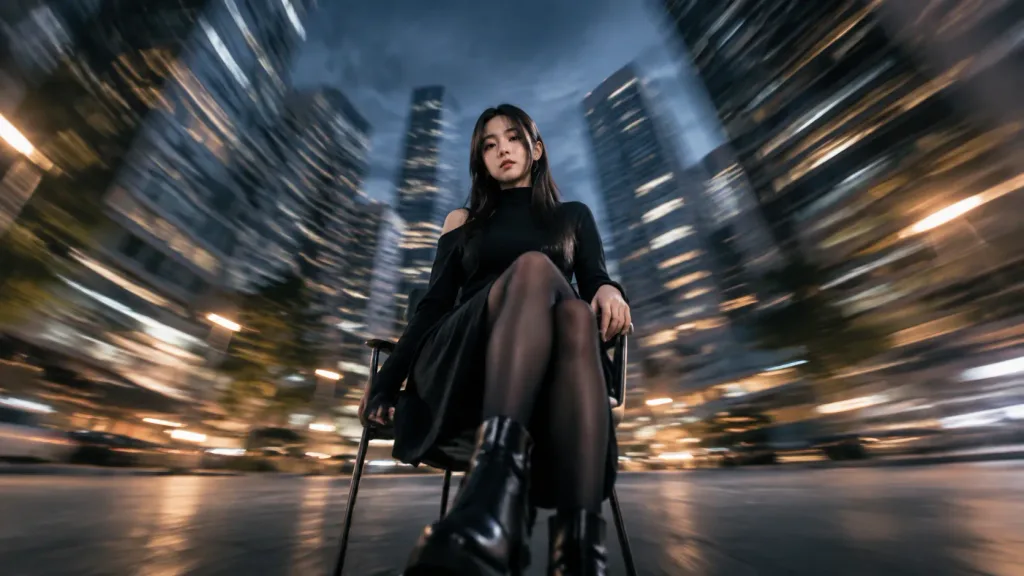 Time Distortion Spinning Motion Blur Portrait