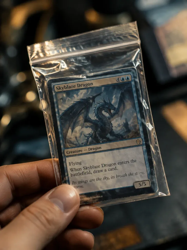 Macro Collectible Card in Zip Bag