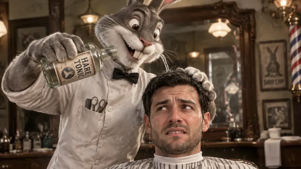 Bugs Bunny Barber Hair Tonic Treatment