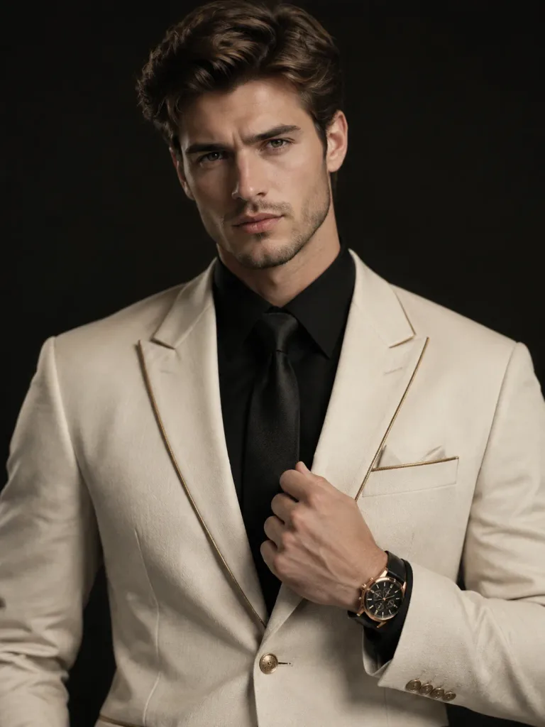 Cinematic Editorial Portrait in Tailored Suit