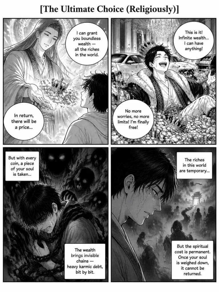 Karmic Cost Four-Panel Manga