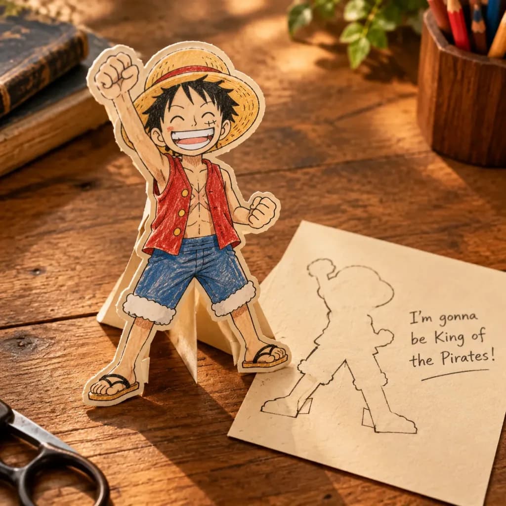 3Dポップアップ切り絵キャラクター