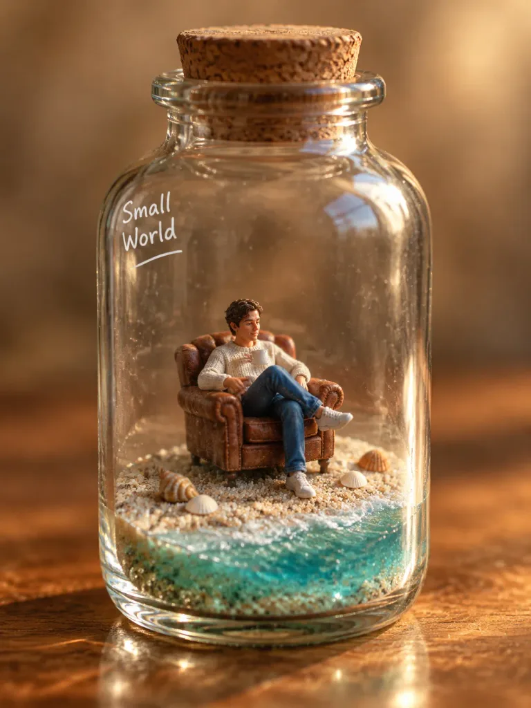 Miniature Character Diorama in Glass Bottle