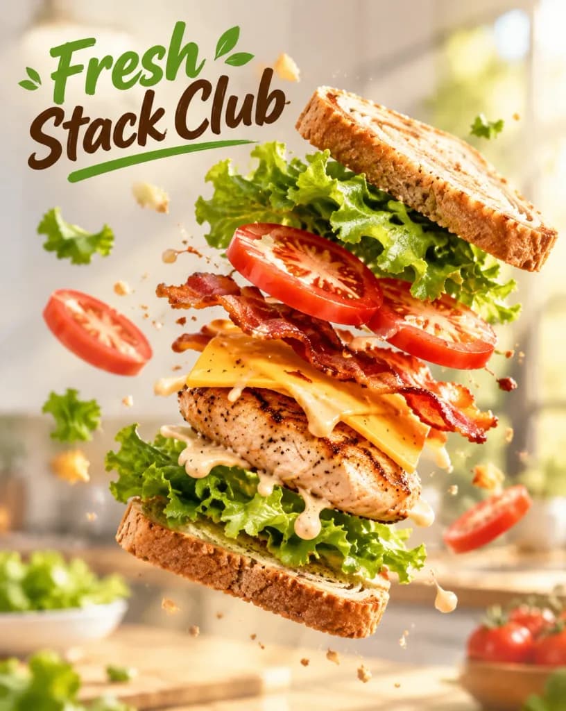 Exploded View Sandwich Commercial Photography