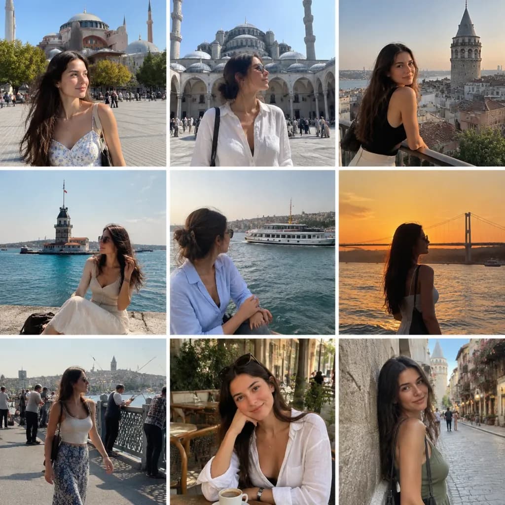 Cuadrícula de Instagram de Viaje por Estambul