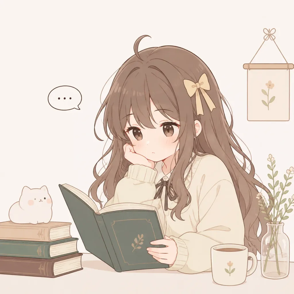 Cozy Minimalist Line Art Character