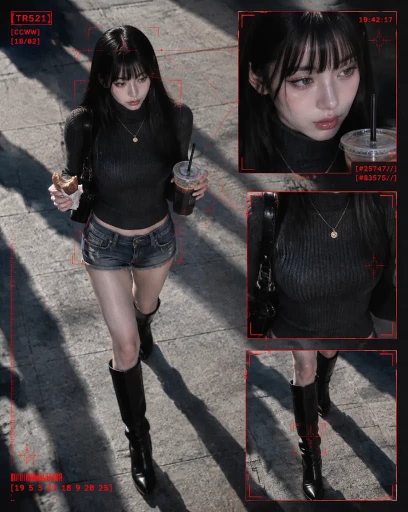 Cyber-Grunge Surveillance Fashion Editorial Collage